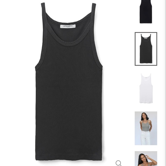 perfectwhitetee Annie recycled cotton rib tank - Picture 1 of 9